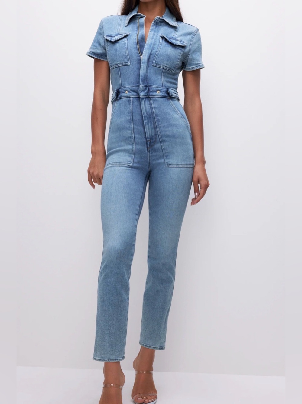 Good American Denim Jumpsuit size Large NWT
